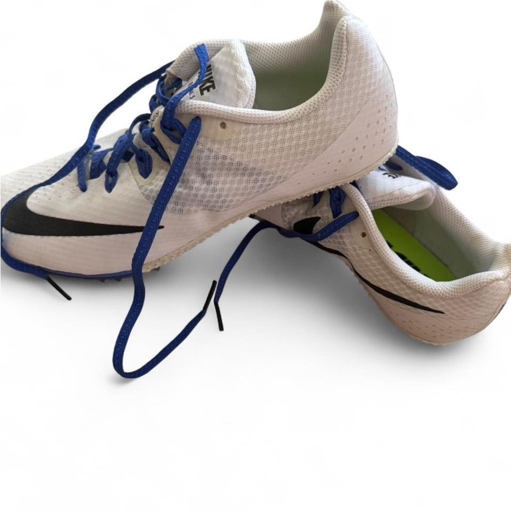 Nike White and Blue Racing Shoes